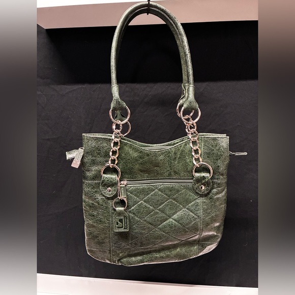 Soprano Handbags - Soprano Olive Green Quilted Shoulder Bag